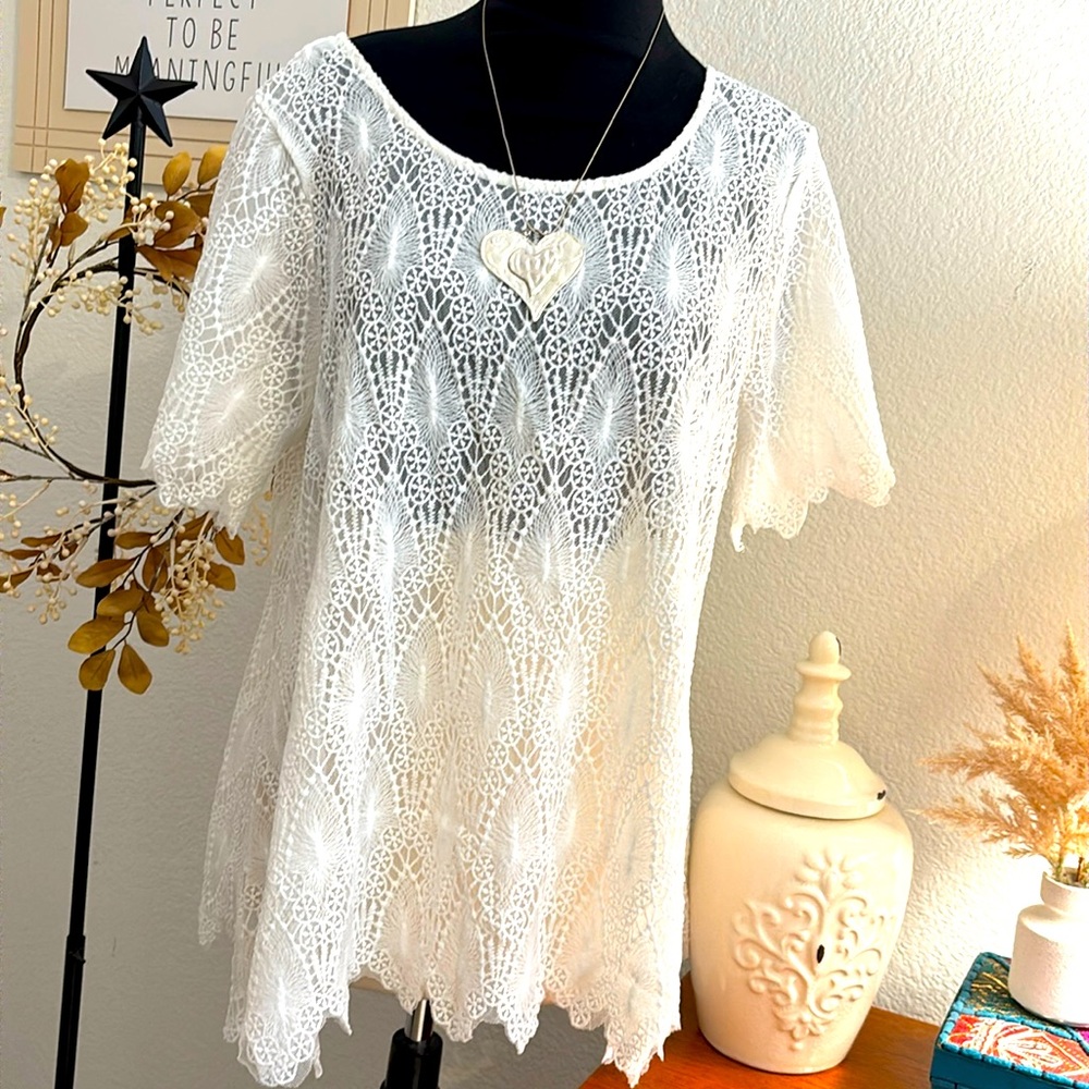 White Blouse, See so Could Wear a tank or U/N or you don't (lol)